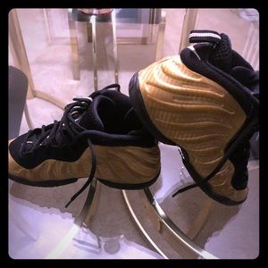 Gold Nike Foams size 2 used